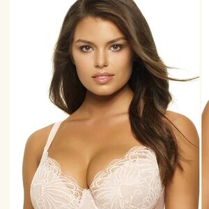 Felina/Paramour Lace Underwire Bra - Soft Pink/Blush 38G NWT